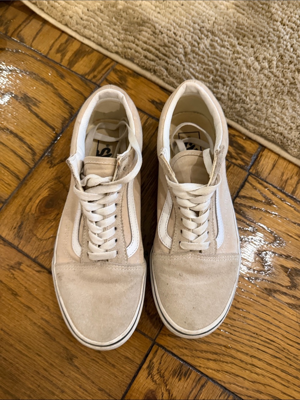 Vans low-Top Sneakers in Beige and White W8.5
